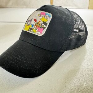 Sanrio Hello Kitty and Friends Black Mesh Trucker Hat